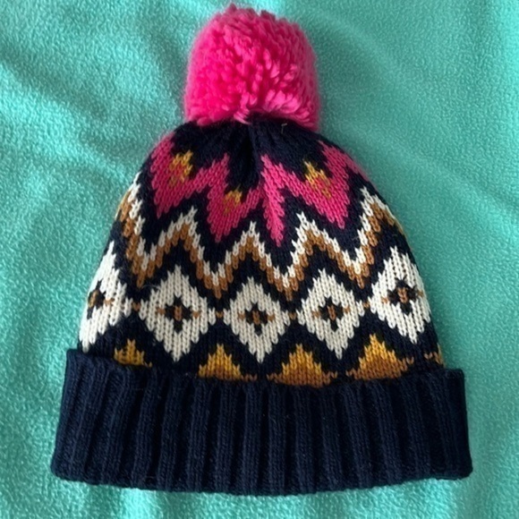 NWOT Old Navy Women’s Blue And Pink Winter Hat One Size - Picture 1 of 3
